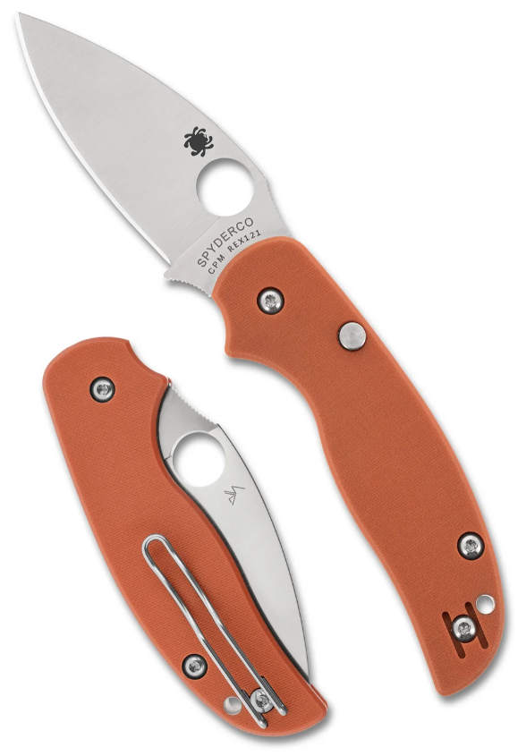 Spyderco Sage 6 Button-Release Compression Lock Knife Burnt Orange G-10 C123GPBOR