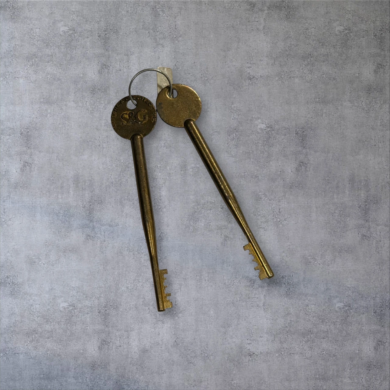 Sargent & Greenleaf Vintage 6804 Brass Key Pair