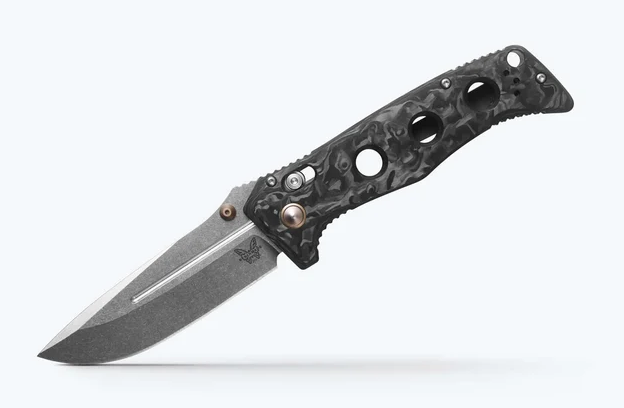 Benchmade Adamas AXIS Lock Knife Marbled Carbon Fiber (3.8" SW) 275-05