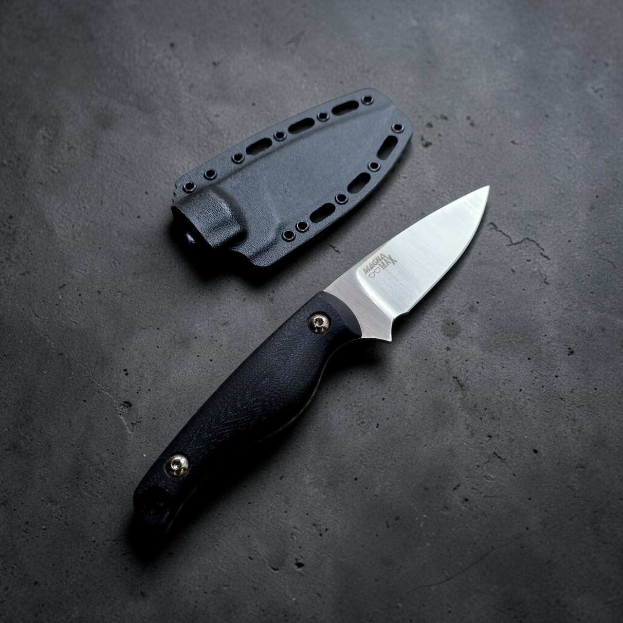 Creely Blades Mako Magnamax Black G10 Scales With Kydex Sheath
