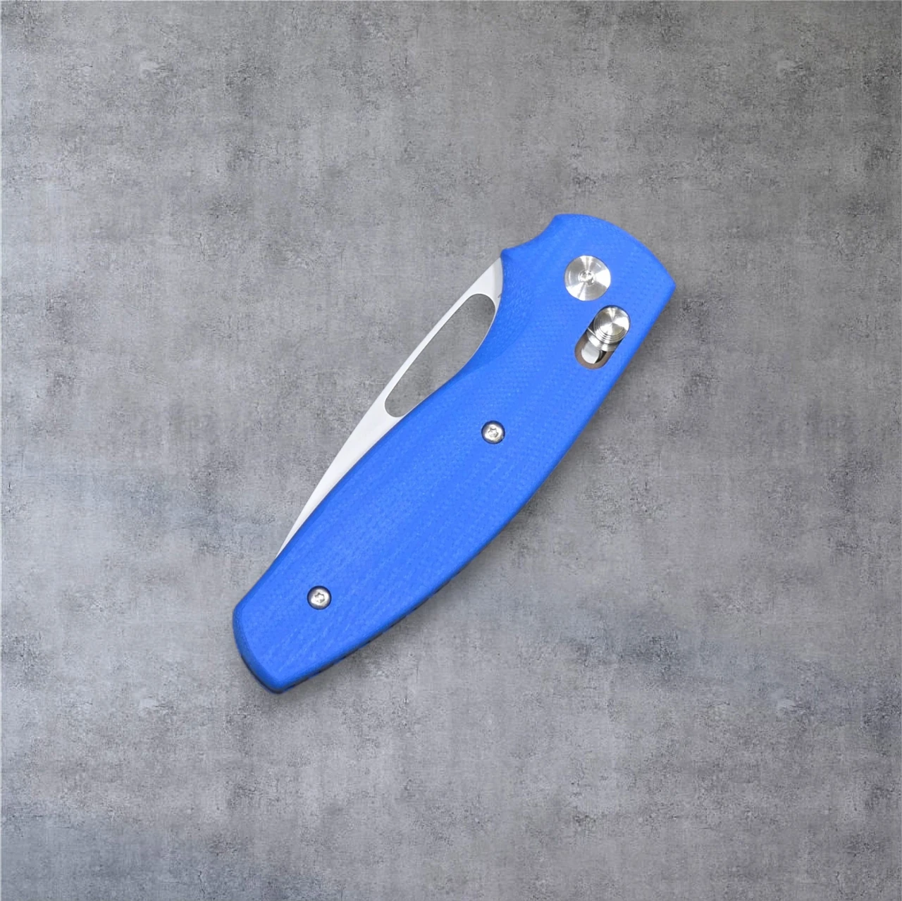 RM Bulldog Rev. B Royal Blue G10 3D Lizard Skin With Magnacut Blade-Made In USA