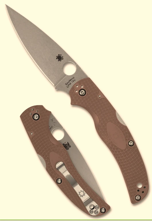 Spyderco Native Chief Lightweight Lockback Knife Brown FRN C244PBN15V Sprint Run