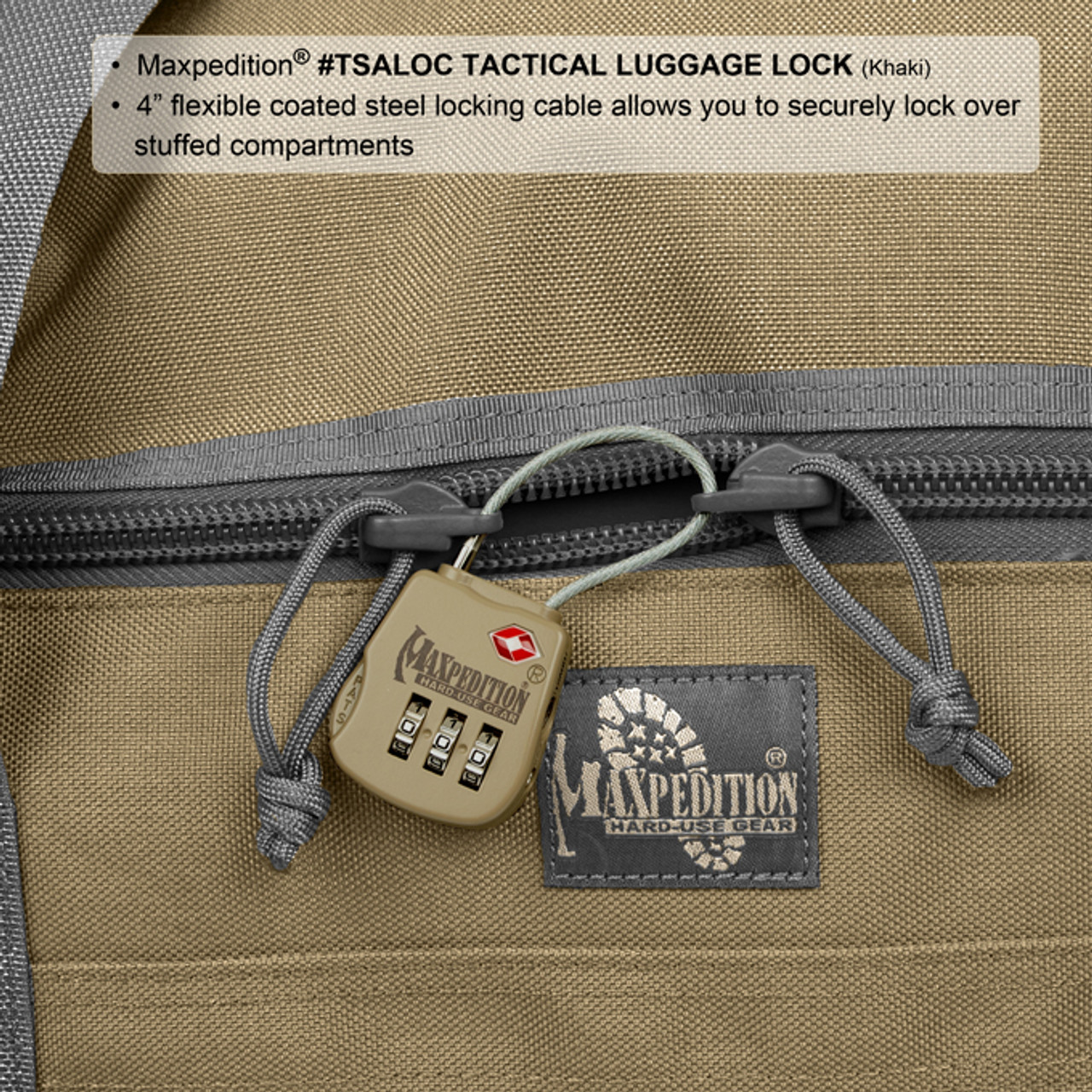 Maxpedition TSA Loc Luggage Lock Flexible Shackle
