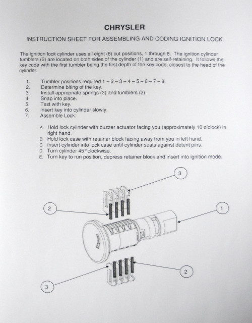 Strattec Chrysler/Dodge/Jeep Ignition Repair Kit 703719