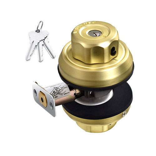 Easilok Twist To Lock Single Cylinder Deadbolt Satin Brass