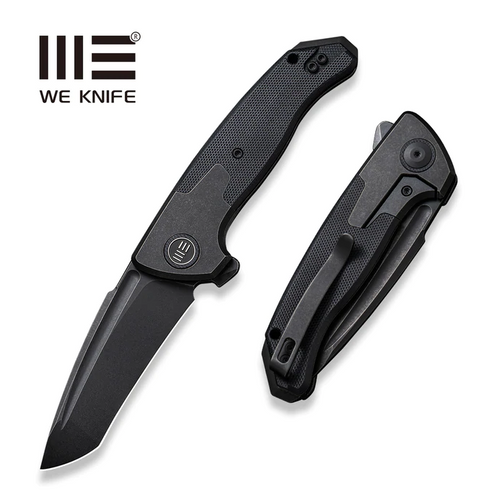 WE Knife Co. Press Check Knife Tanto Black Ti /G-10 20078A-1