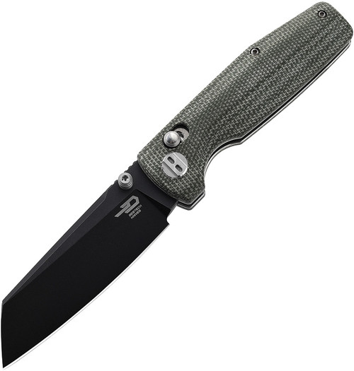 Bestech Knives Slasher Green Micarta D2 Black Blade BG43B-2