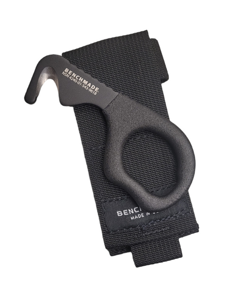 Benchmade Rescue Hook Strap Safety Cutter 7-BLKW w/ Black Nylon Sheath