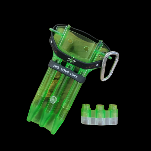L-Style Krystal One Clear Green Dart Case With Carabiner