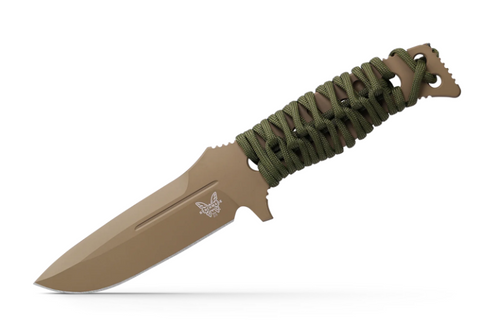 Benchmade Fixed Adamas Fixed Blade Knife Olive Paracord (4.2" FE) 375FE-1