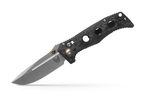 Benchmade Mini Adamas AXIS Lock Knife Carbon Fiber (3.3" Stonewash) 273-03