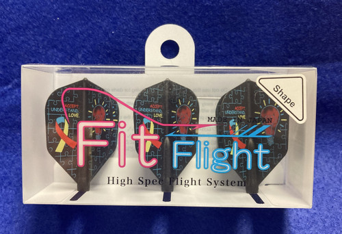 Cosmo Darts Fit Flight Shape Dart Flights Set of 3 Accept Understand Love Autism Awareness Flights