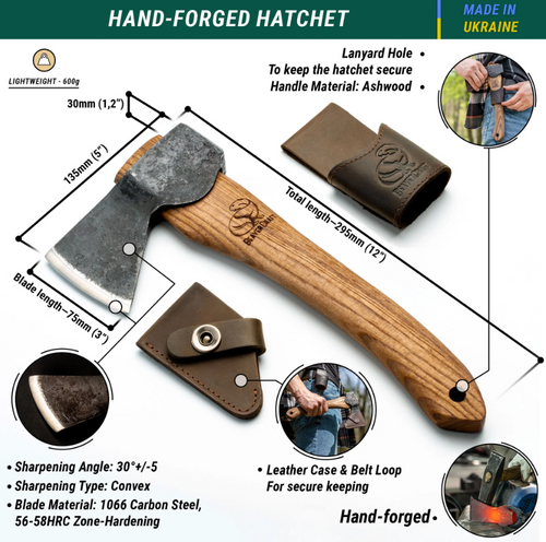 BeaverCraft AX1 – Compact Wood Hatchet for All Tasks and Purposes