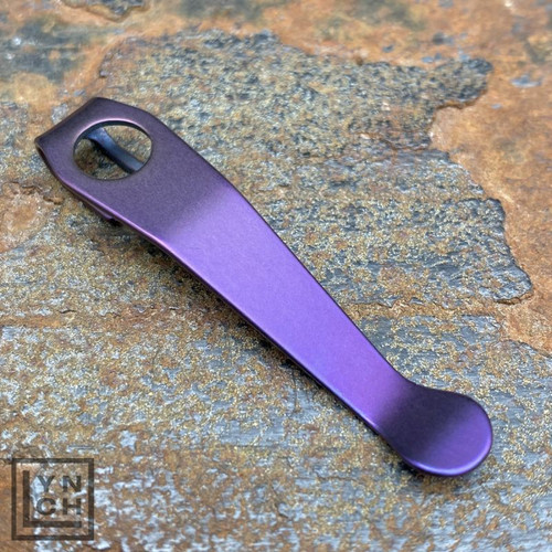 LynchNW Spyderco Standard Wire Clip Replacement-Purple Anodized Finish