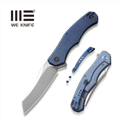 WE Knife Co. RekkeR Frame Lock Knife Blue Titanium (3.6" BB) WE22010G-4