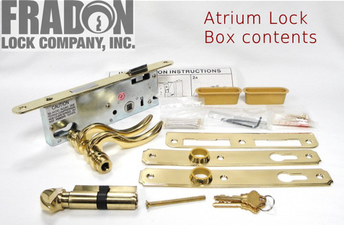 Atrium Mortise Lockset Brass or Chrome