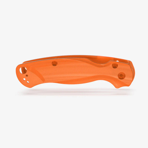 Flytanium Spyderco PM2 Molten Orange G10 Lotus Scales