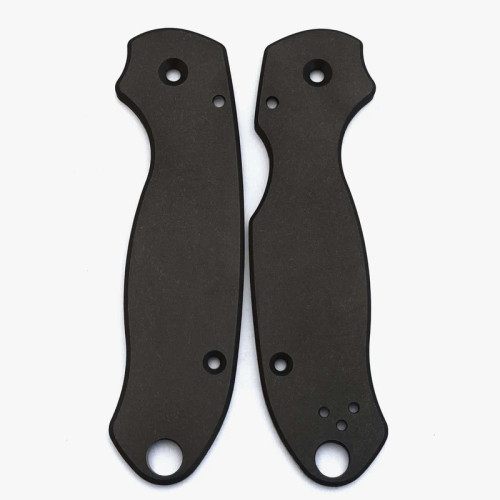 Flytanium Classic Spyderco Para 3 Black PVD Titanium Scales Flytanium Classic Spyderco Para 3 Black PVD Titanium Scales