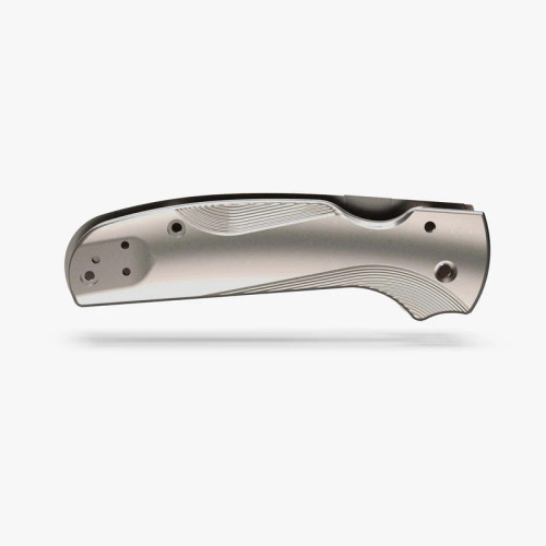 Flytanium Spyderco Shaman Lotus Stonewash Titanium Scales 