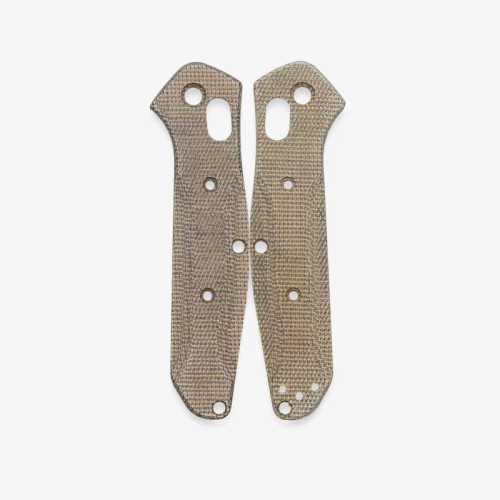 Flytanium Benchmade Mini Osborne 945 Green Canvas Micarta Scales