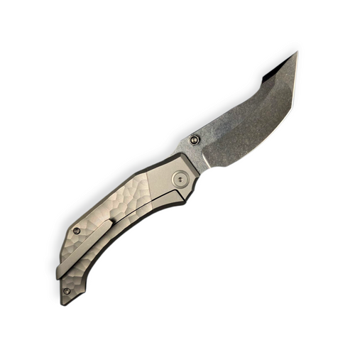 Exclusive Extrovert Titanium Frame Lock Stonewash Elmax - Reate Knives
