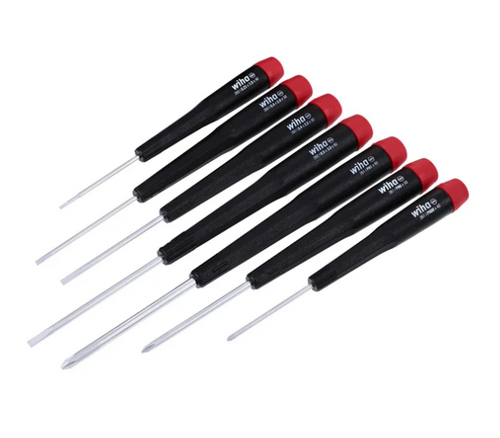 Wiha 7 Piece Precision Slotted and Phillips Screwdriver Set 26197