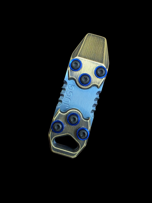 Copper Shed Mini Jugg Custom Pr Blue Ti W/ Brass & Black Accent