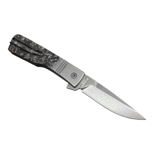 Finch Knives El Camino EL110 Shredded Carbon Fiber 14C28N