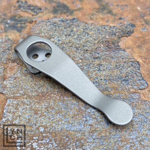 LynchNW Spyderco Stubby Clip - Sandwashed Finish 
