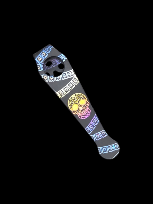 LynchNW Spyderco Standard Clip-Sugar Skull Finish