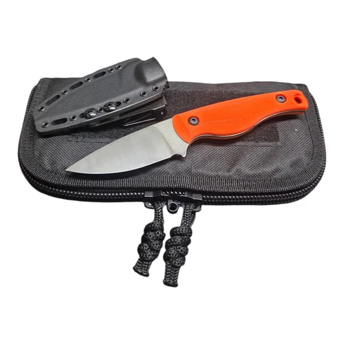 Creely Blades Mako Magnacut Orange 3D Printed  Scales Kydex Sheath Ulticlip