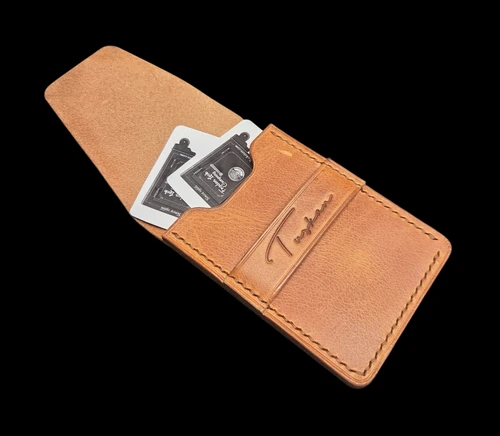 Tuskan Leatherworks Bespoke Handmade Leather Wallet Natural