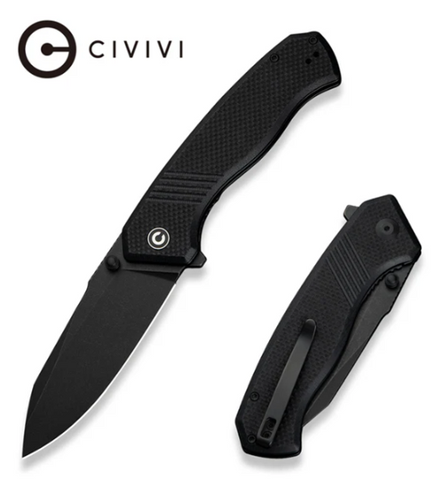 CIVIVI Placoid Flipper & Thumb Stud Knife G10 Handle (3.67" 14C28N Blade) C23079-1