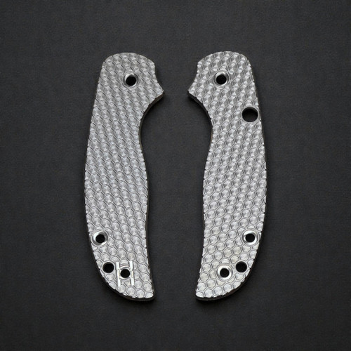 RGT Spyderco Sage 6 Titanium Featherweight MicroHex Pattern Scale Set 