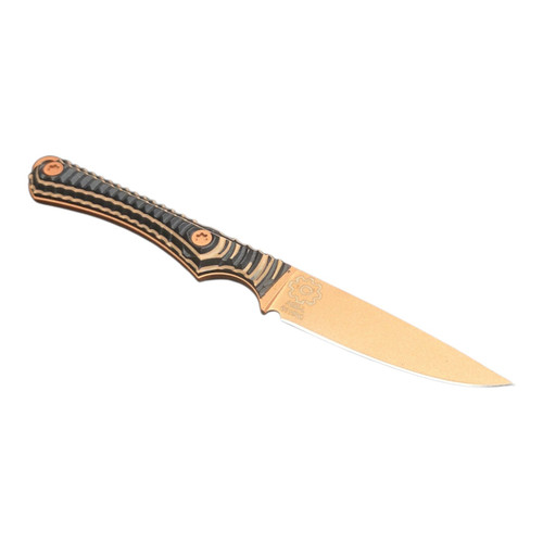 Ice Age Blades Slim Scout Cerakote AEBL Black/Bronze Micarta Kydex Sheath