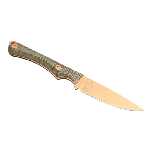 Ice Age Blades Slim Scout  Bronze Cerakote AEBL Bronze/OD Green Micarta Kydex Sheath