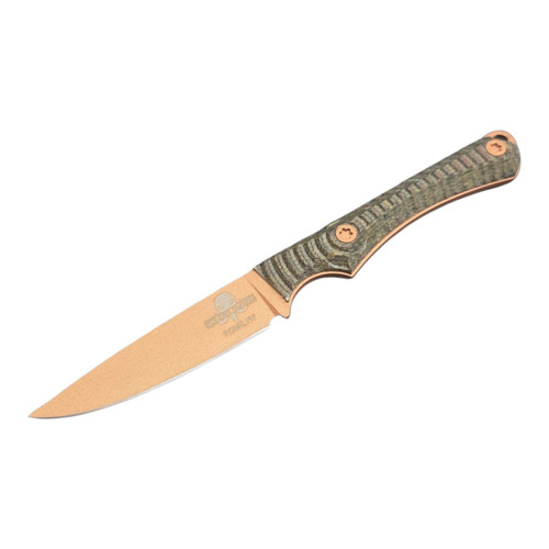 Ice Age Blades Slim Scout  Bronze Cerakote AEBL Bronze/OD Green Micarta Kydex Sheath