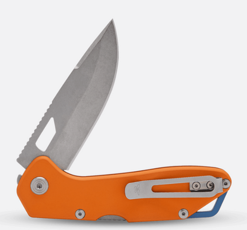 Buck Knives 724 Mustang Lockback Knife Orange Aluminum 14398