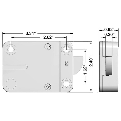 NL Lock Large Rotobolt & Black Velvet or Chrome Keypad Kit