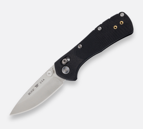 Buck 790 Mini Range Pro Crossbar Lock Knife Black GFN (2.6" Satin) 0790BKS1-B 13909