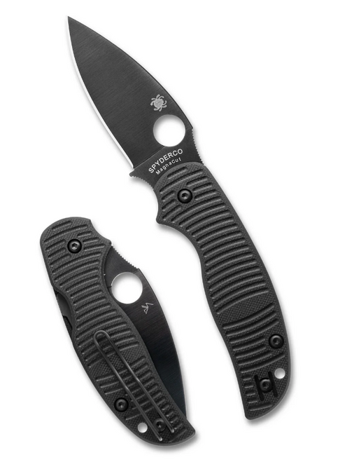 Spyderco Sage 5 Salt Compression Lock Knife Black G-10 Black TiCN MagnaCut C123GPBKMCBK