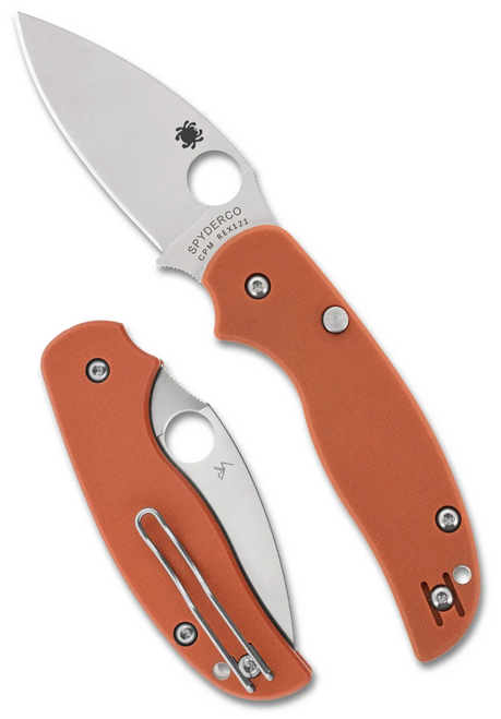 Spyderco Sage 6 Button-Release Compression Lock Knife Burnt Orange G-10 C123GPBOR