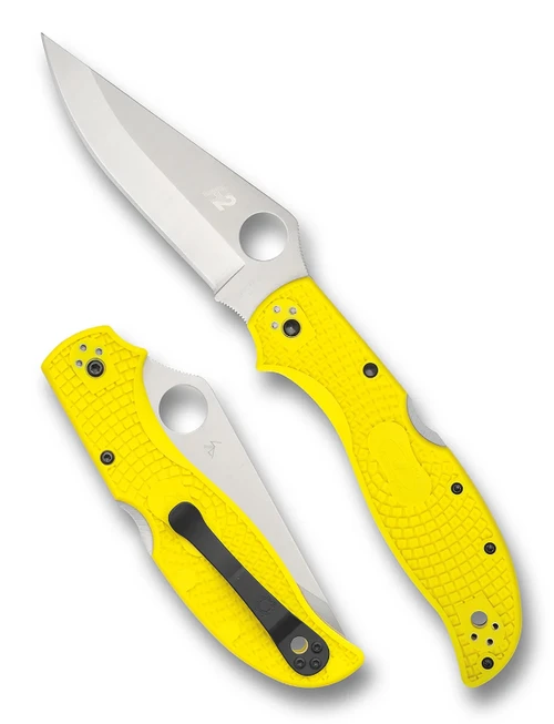 Spyderco Stretch 2 XL Lightweight Salt Yellow (4" Satin) C258PYL