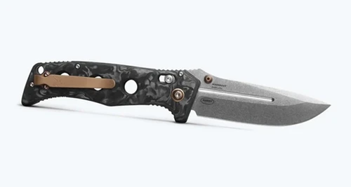 Benchmade Adamas AXIS Lock Knife Marbled Carbon Fiber (3.8" SW) 275-05