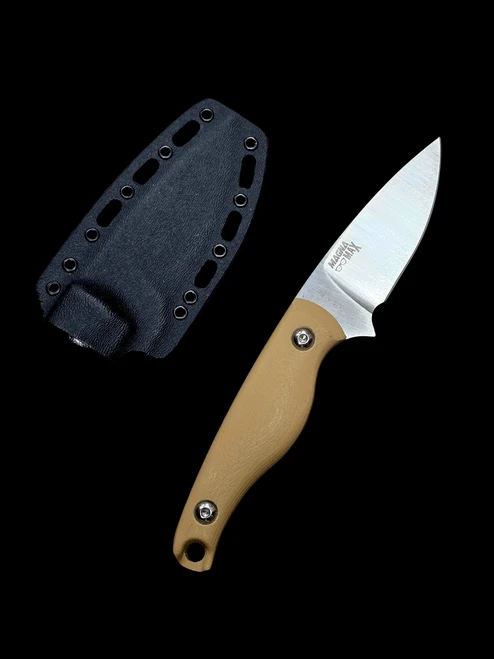Creely Blades Mako Magnamax Tan G10 Scales With Kydex Sheath