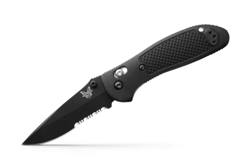 Benchmade Griptilian AXIS Lock Knife Black (3.5" Black Serr) 551SBK-S30V