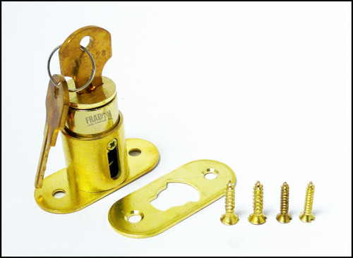 CCL 02066 1-1/8 US4 KD (00169) Cabinet Lock, Satin Brass Keyed Different