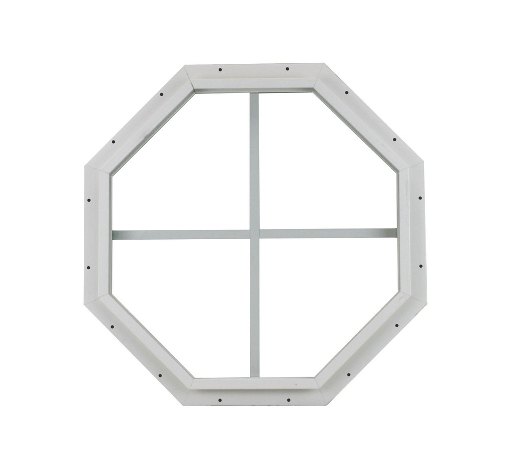 18" White J-Channel Octagon Window