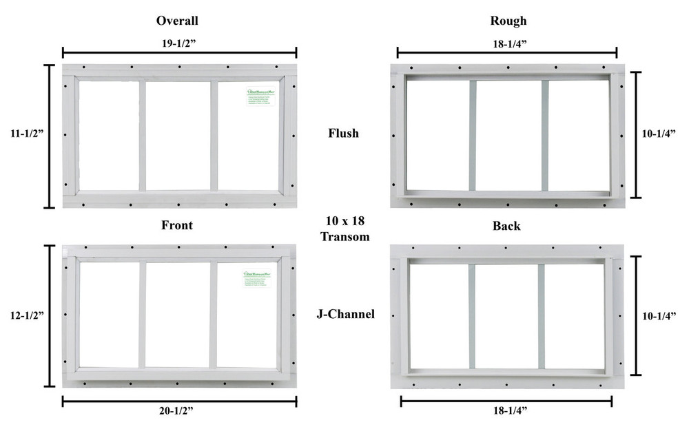 10" x 18" Transom Window