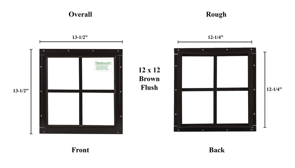 Square Window, 12 x 12 inch, DIY Projects, Shed Windows and More 848